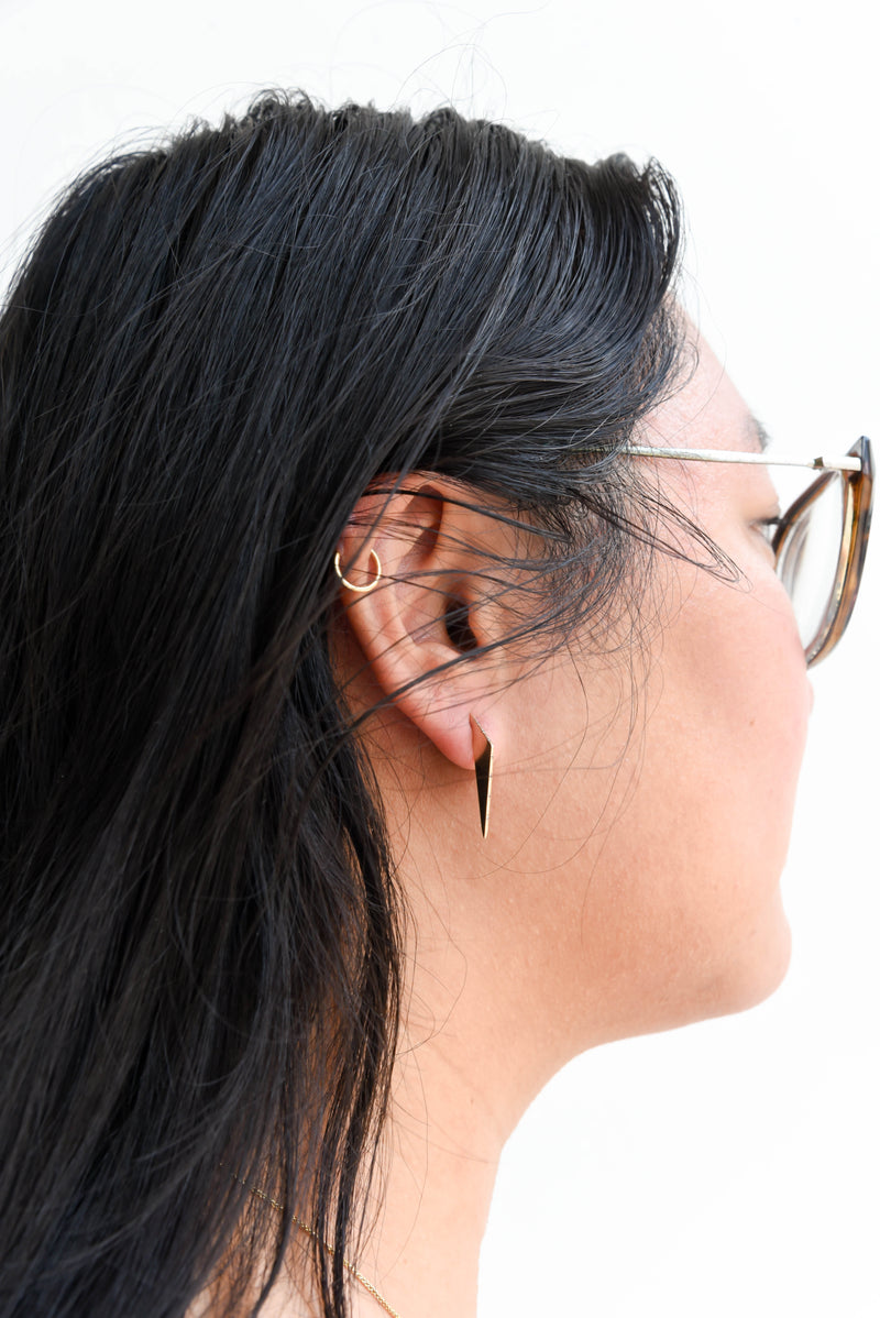 T.Kahres Jewelry 10kt gold scalene earrings