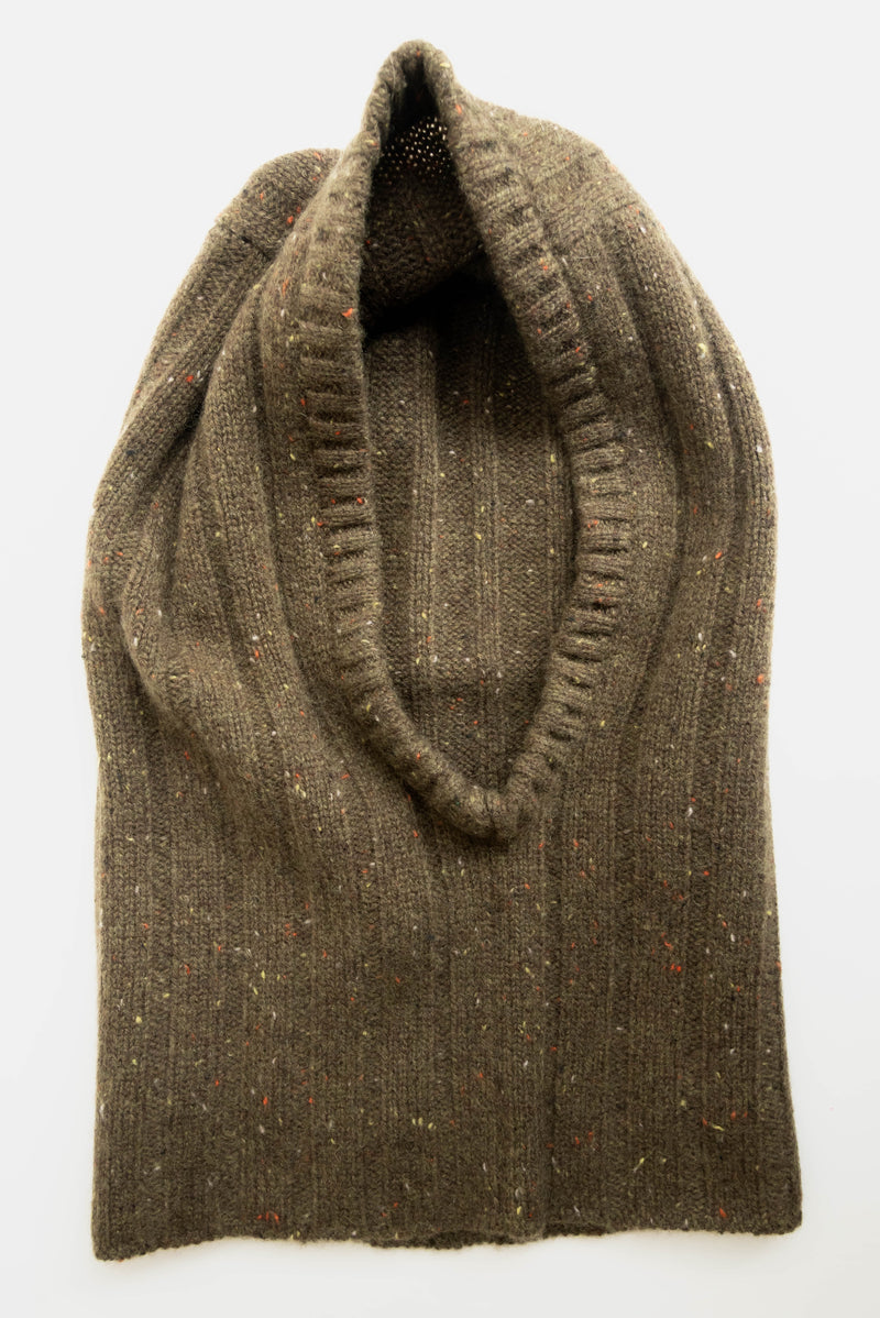 Oats & Rice Cashmere Ribbed Balaclava