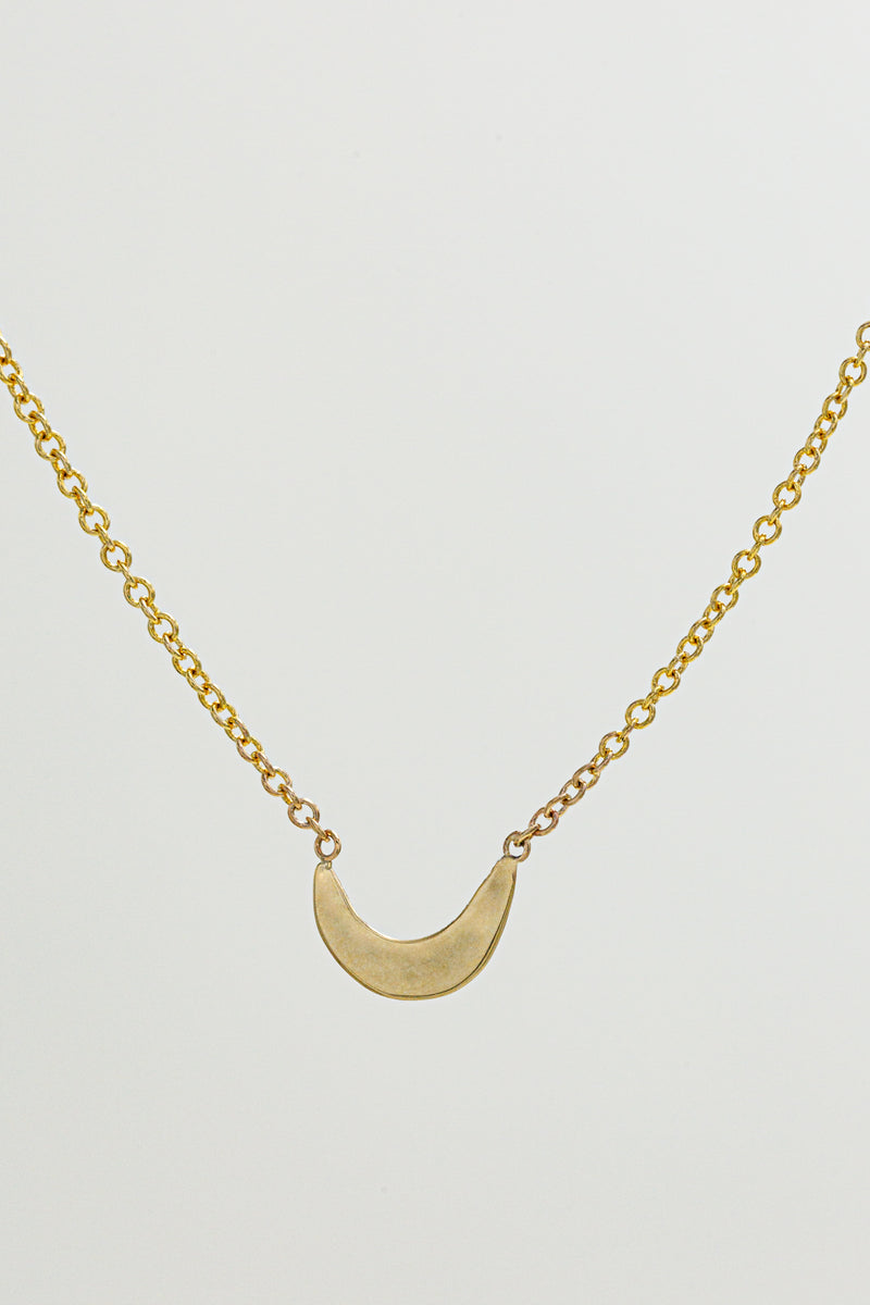 Moon + Arrow 10KT Gold Luna Necklace