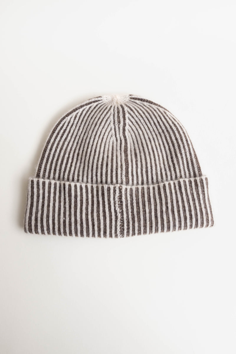 Oats & Rice Seafarer Cashmere Ribbed Beanie