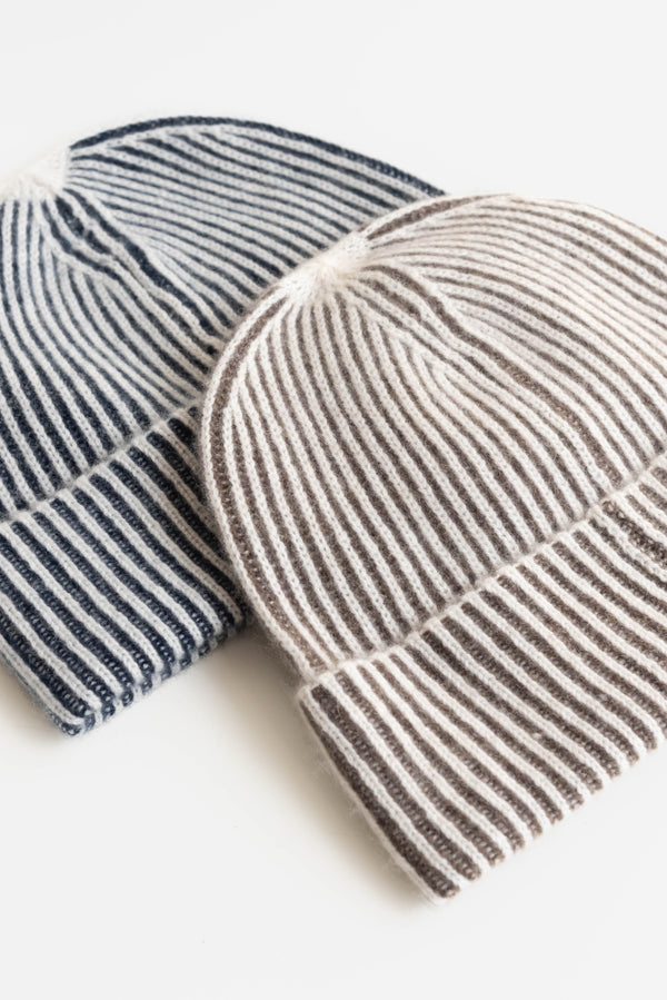 Oats & Rice Seafarer Cashmere Ribbed Beanie