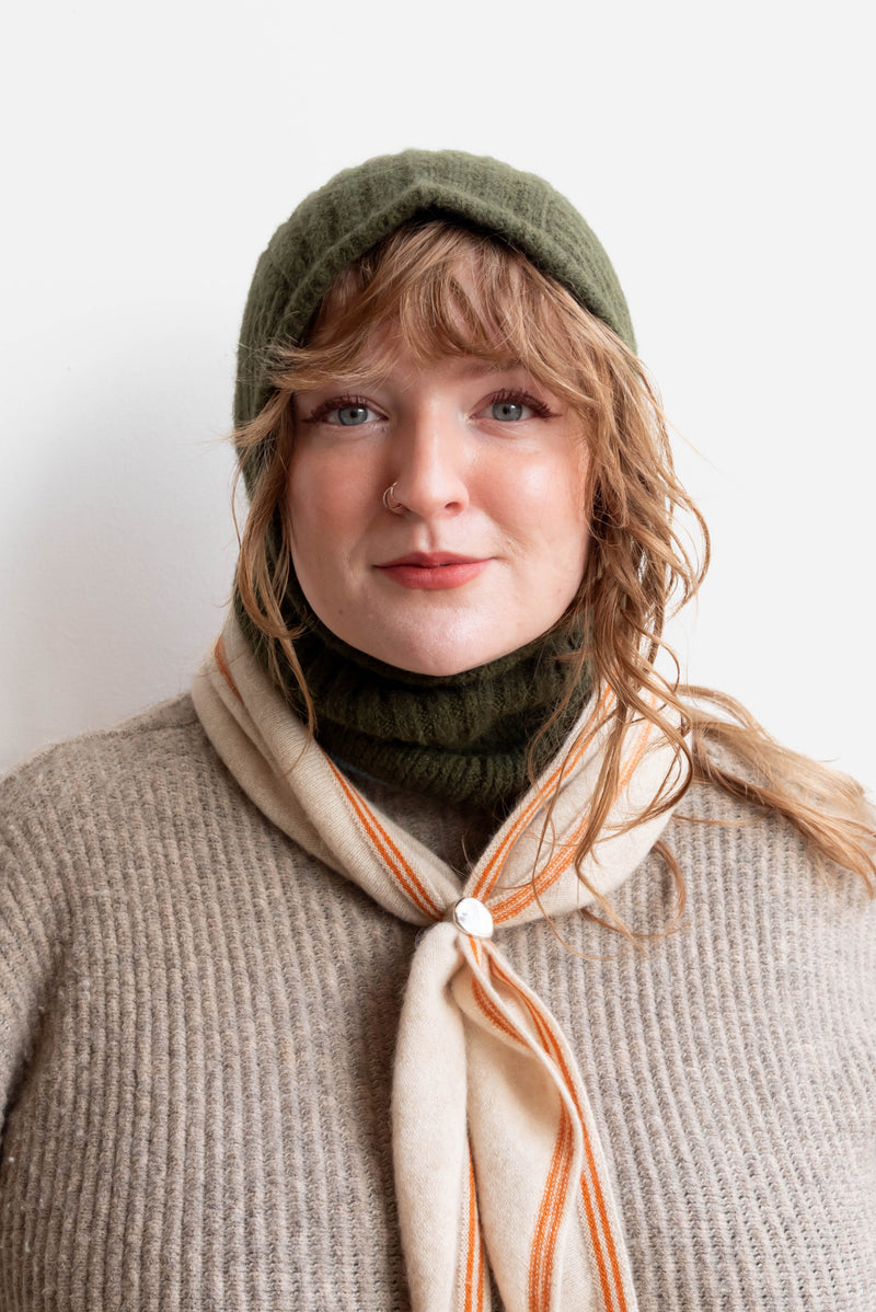 Oats & Rice Cashmere Ribbed Balaclava