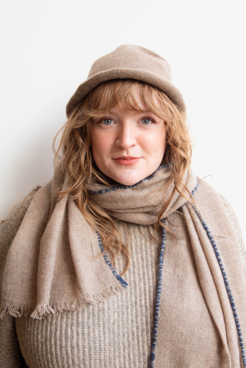 Oats & Rice Weaver Cashmere Scarf