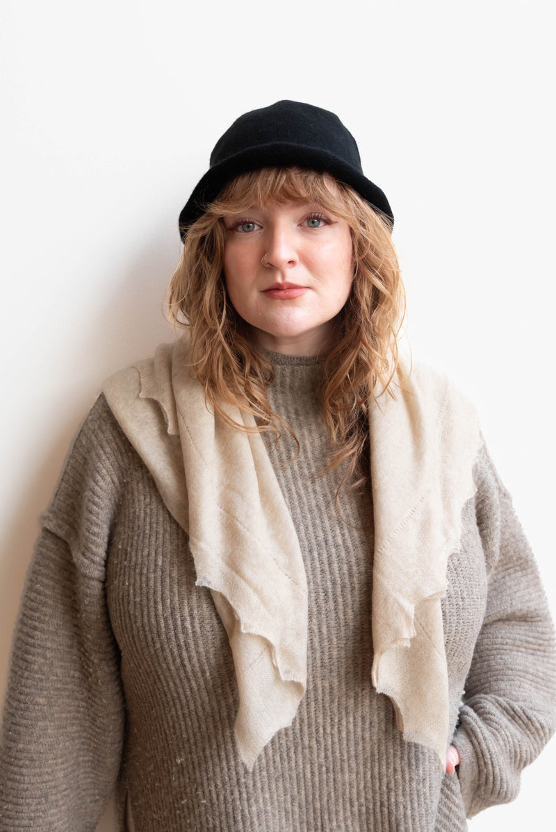 Oats & Rice Lightweight Scalloped Scarf