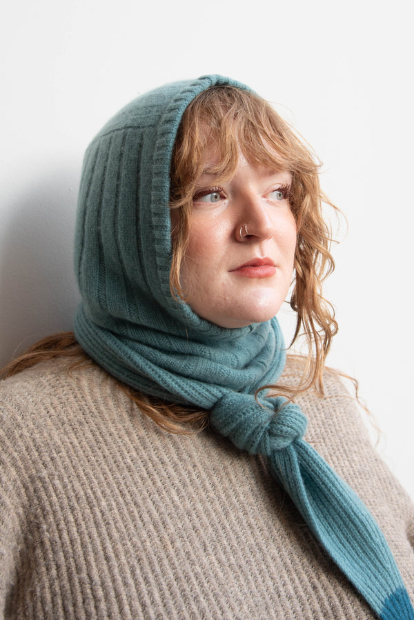Oats & Rice Cashmere Ribbed Balaclava
