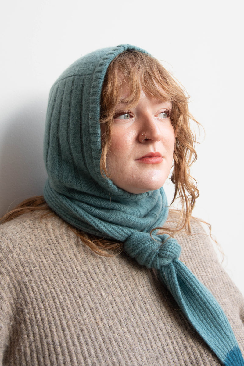 Oats & Rice Cashmere Ribbed Balaclava