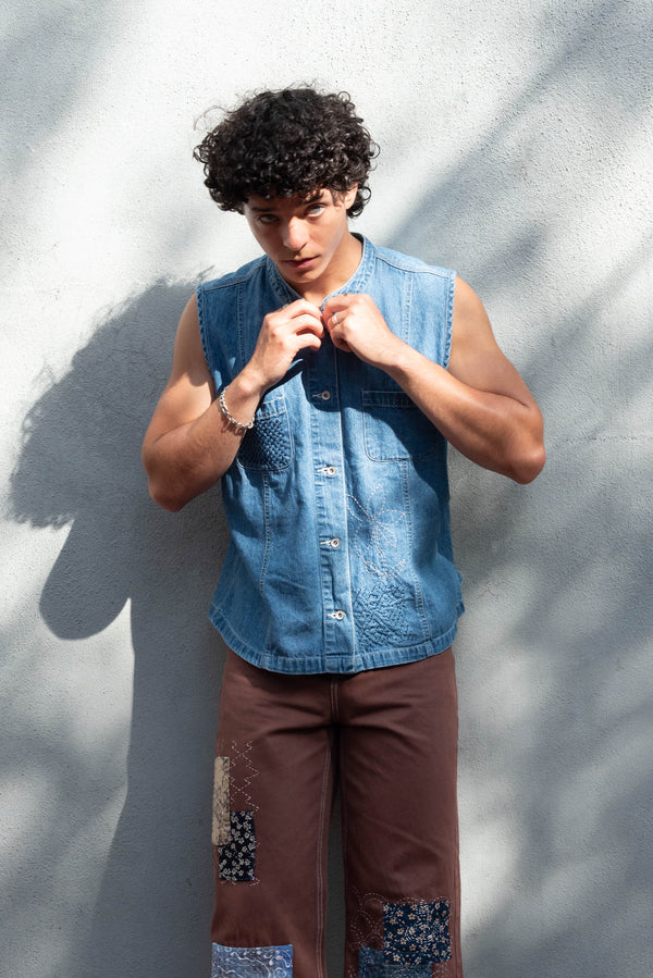Ondo denim vest, crossroads