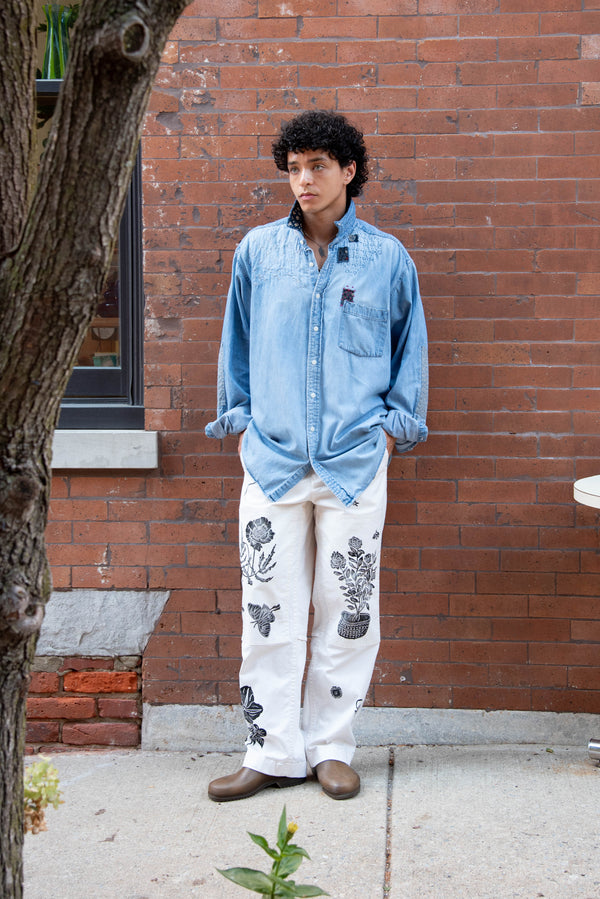 Ondo Jean Pop Collar Shirt