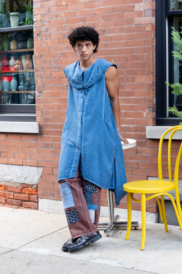 Ondo Blue Button Tunic XL