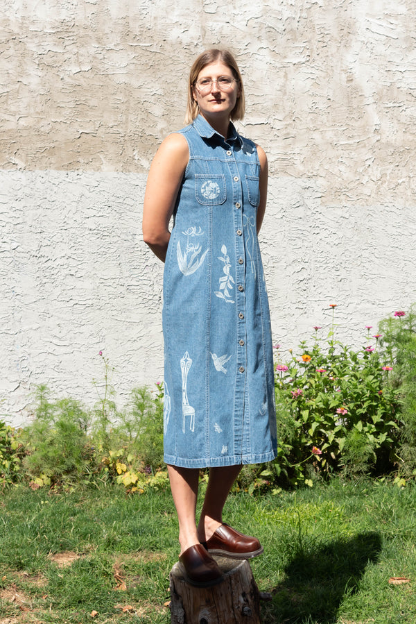 Ondo denim vest dress, sonoma