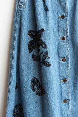 Ondo Long Jean Skirt