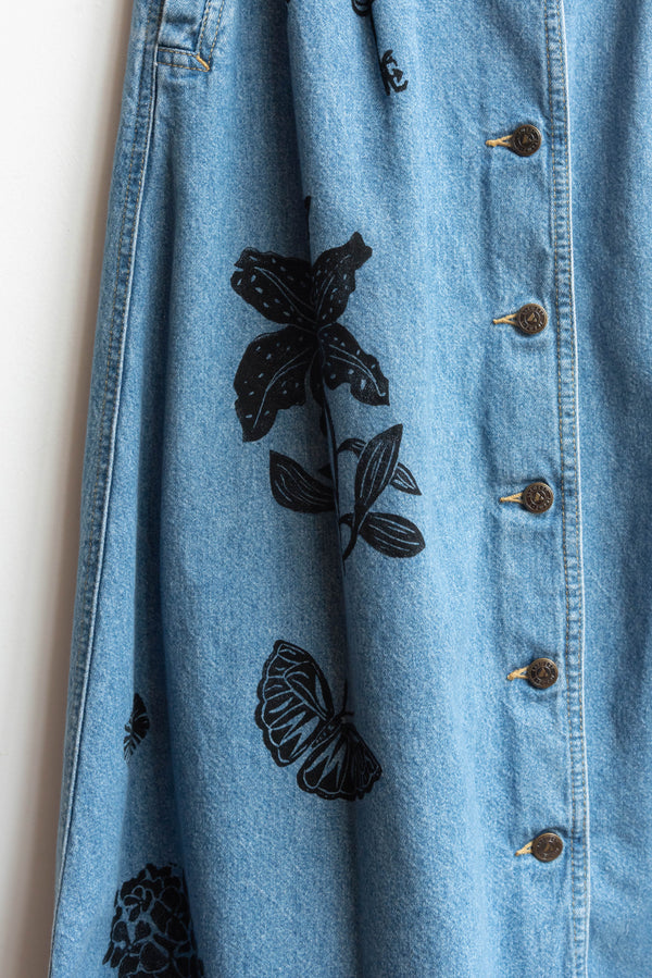 Ondo Long Jean Skirt