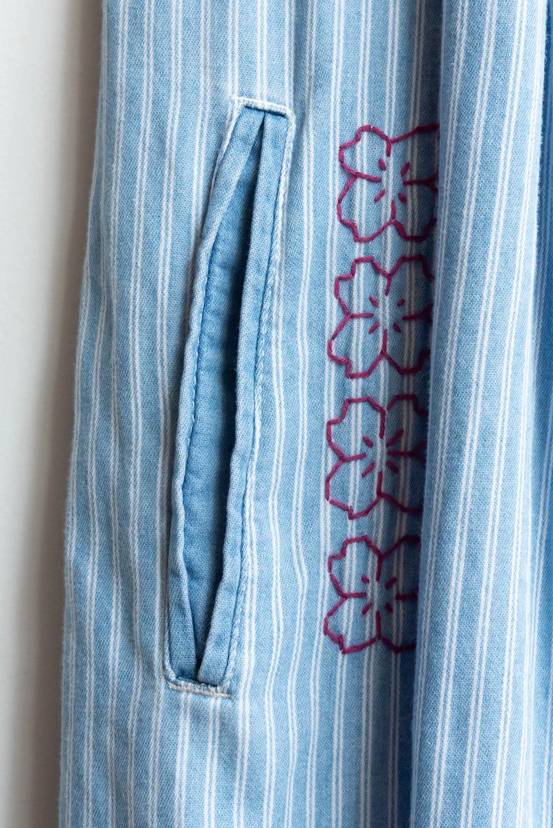 Ondo Denim Striped Petite Dress