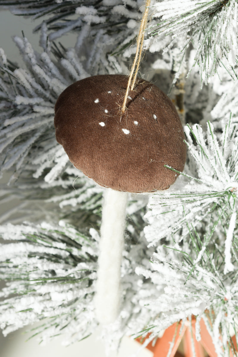 Indaba Trading Felt Mushroom Ornament, toad