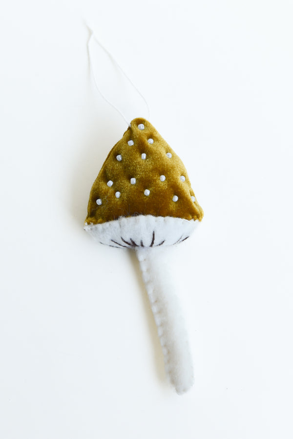 Indaba Trading Felt Mushroom Ornament, cone