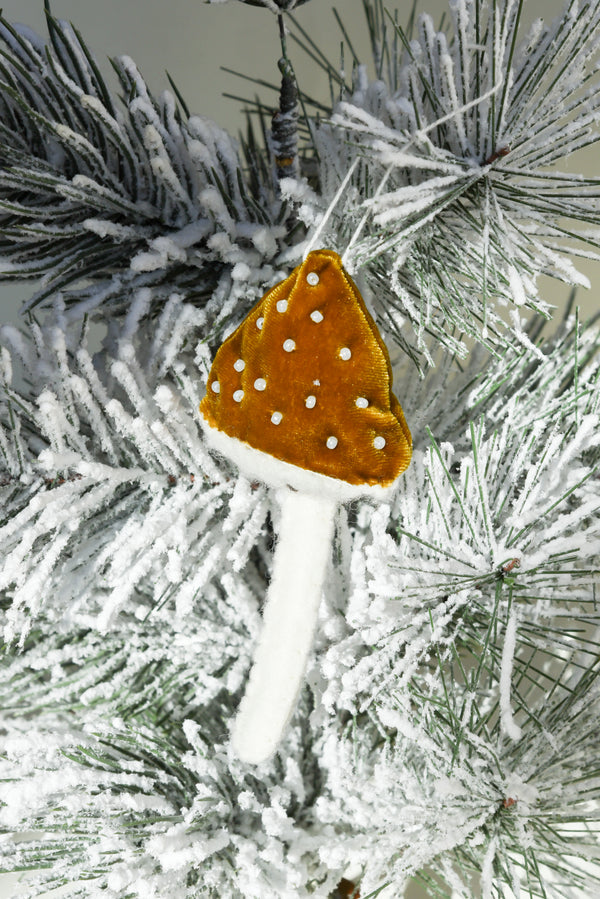 Indaba Trading Felt Mushroom Ornament, cone