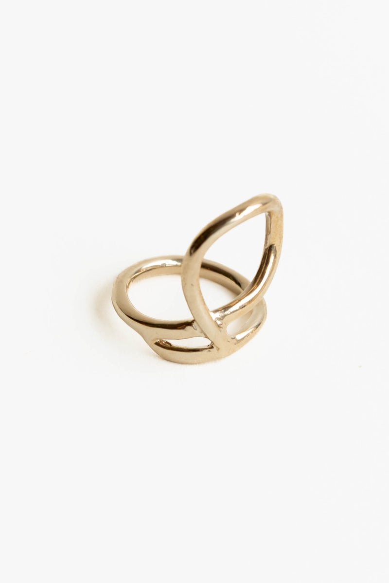 Renee Frances Vida Ring in Brass