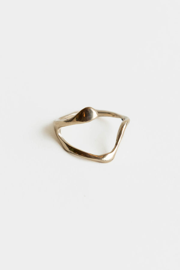 Renee Frances Snake Ring in Brass