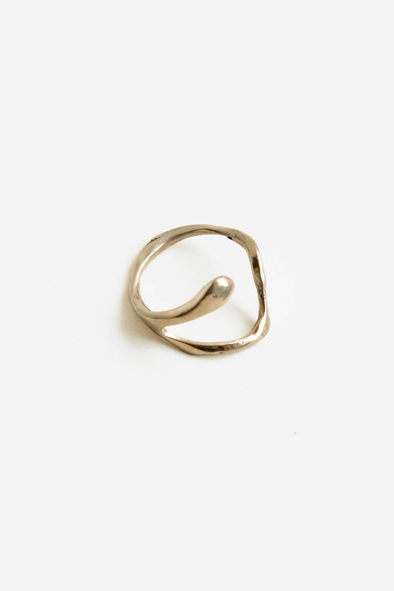Renee Frances Snake Ring in Brass