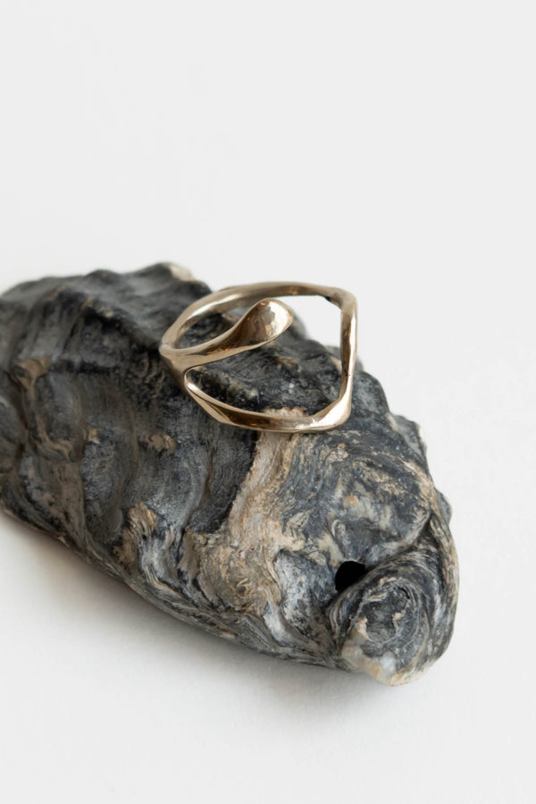Renee Frances Snake Ring in Brass