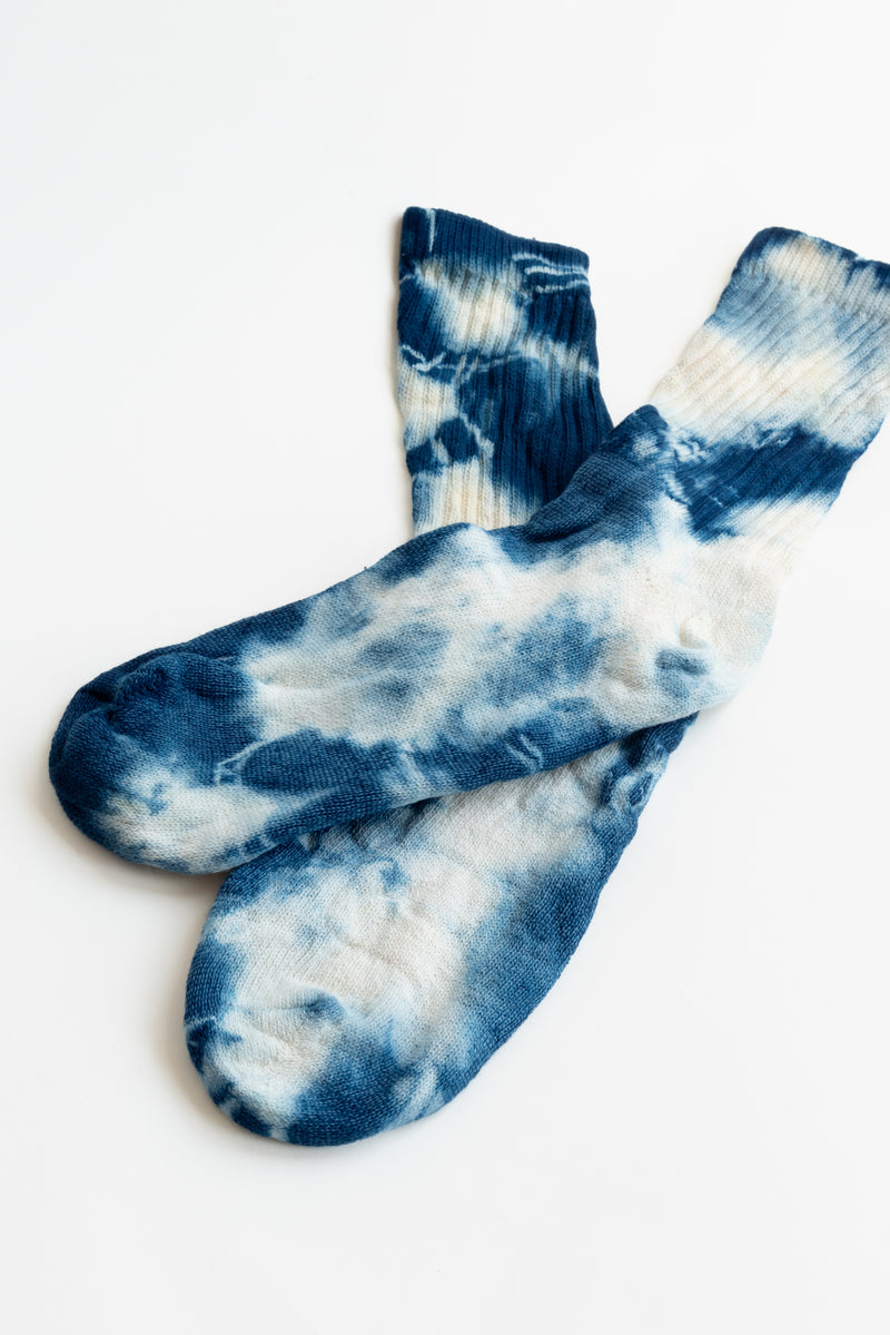 Rosemarine Indigo Tie-Dye Socks