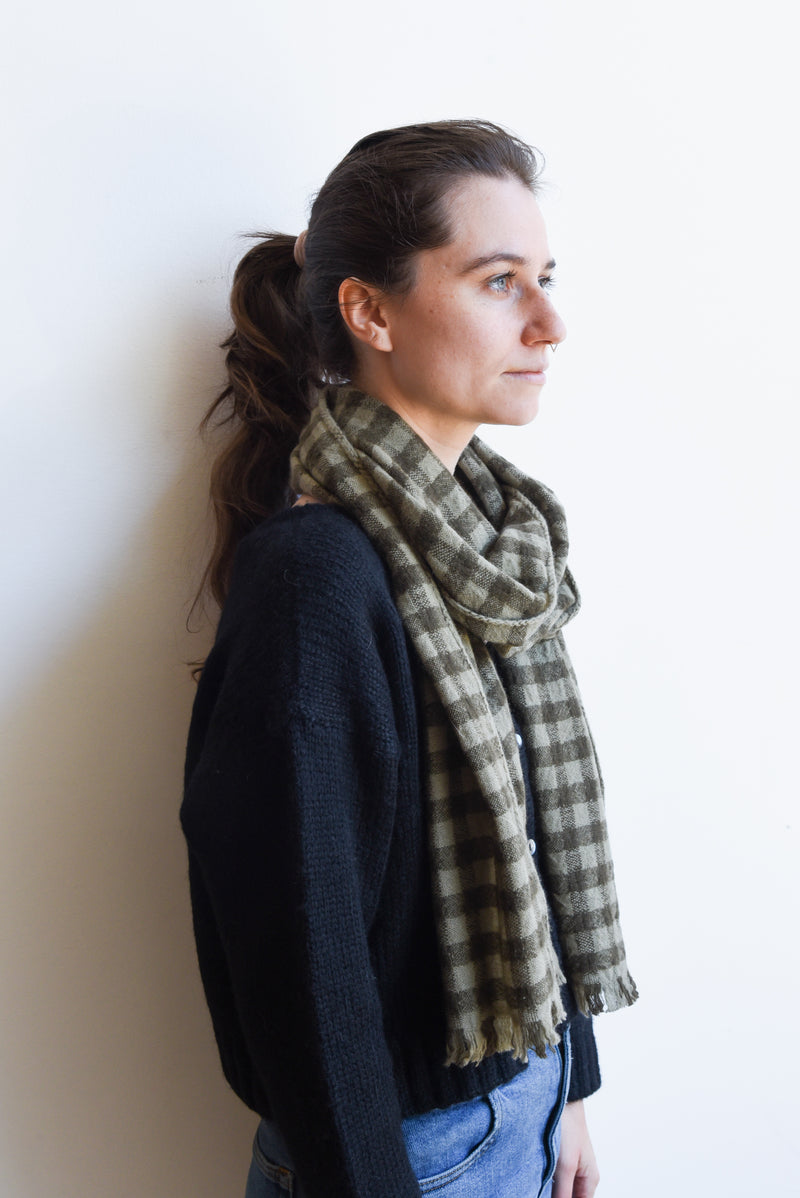 Oats & Rice Checkered Green Scarf