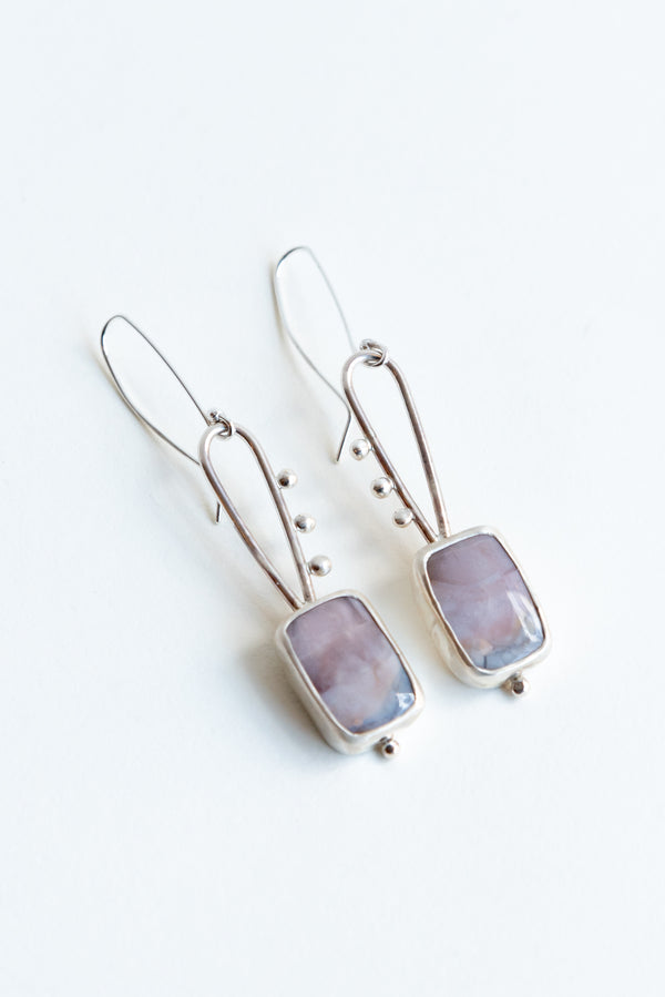 Solar Wilds #4 McDermitt Pink Breciatted Jasper Earring Pair