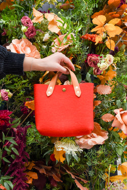 Spartan Made Mini Tote in Red Felt