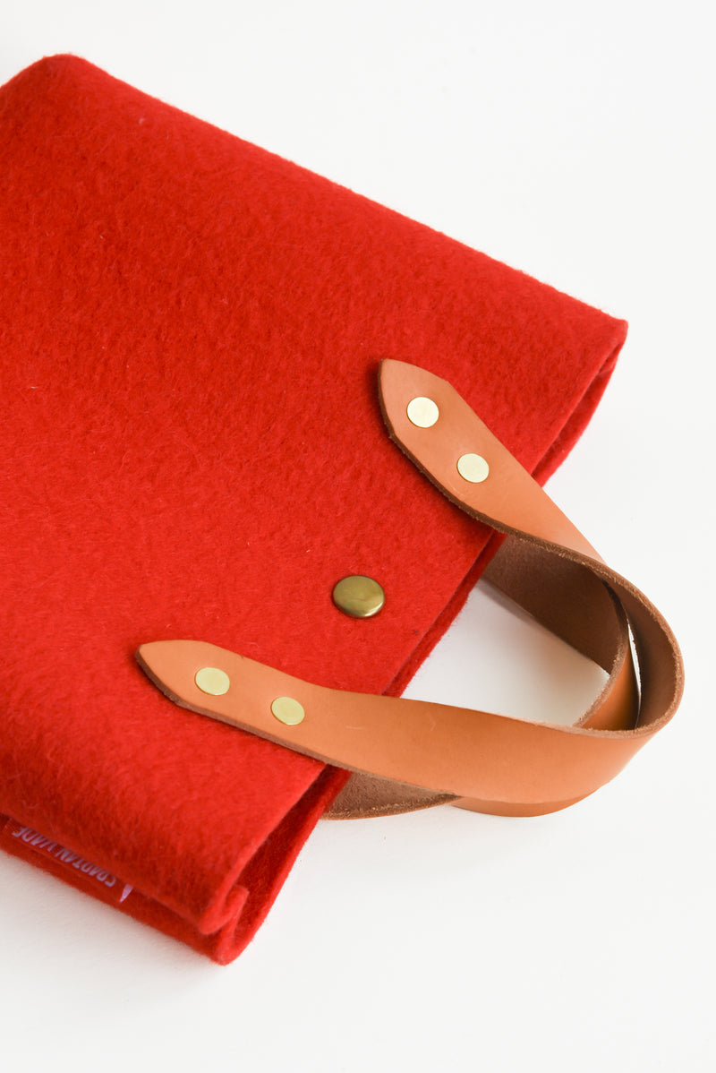 Spartan Made Mini Tote in Red Felt