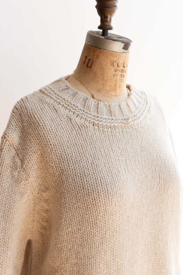 McConnell Plain Crew Sweater in Ecru