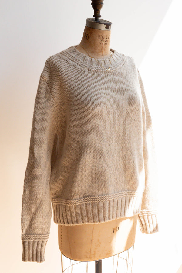 McConnell Plain Crew Sweater in Ecru