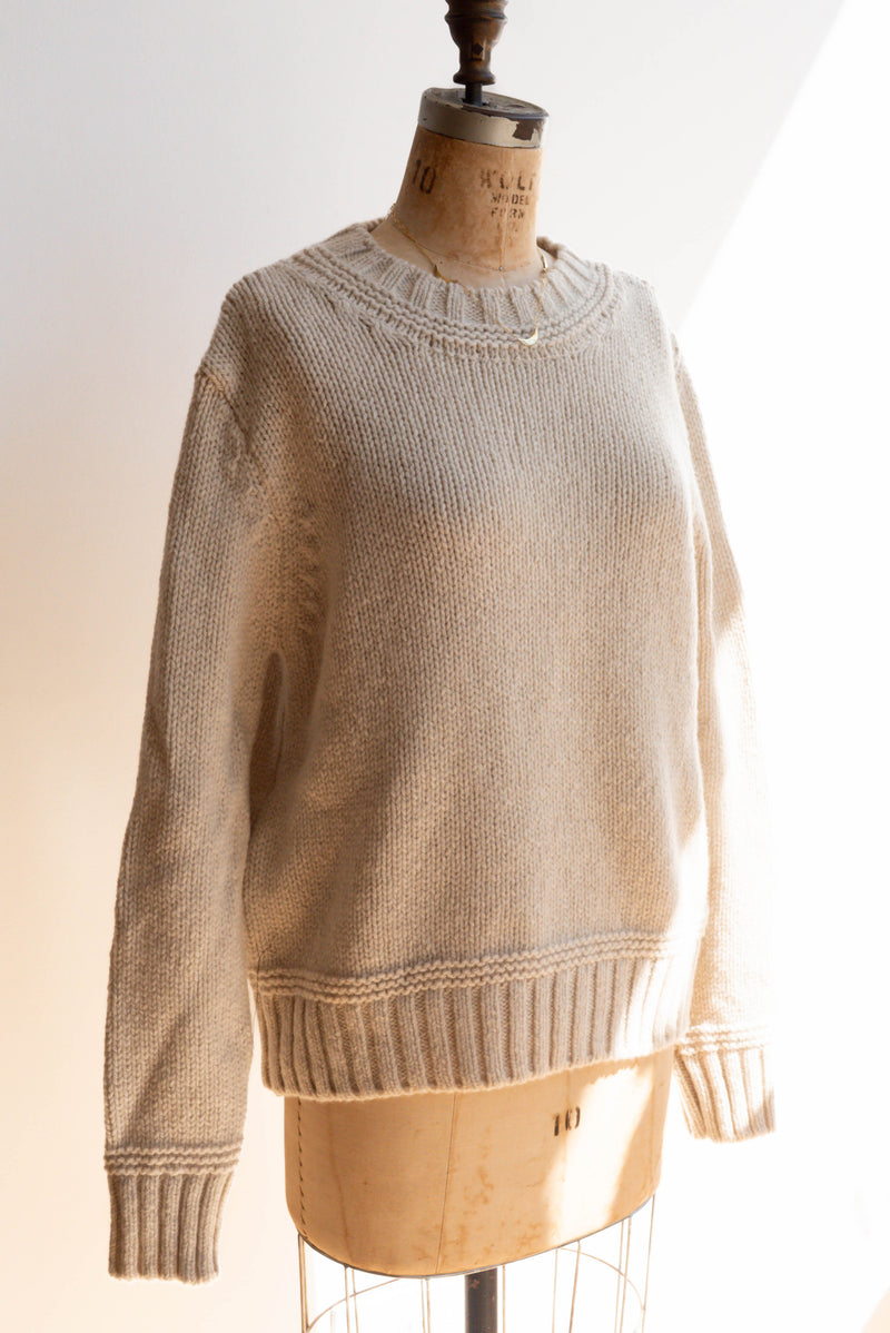 McConnell Plain Crew Sweater in Ecru