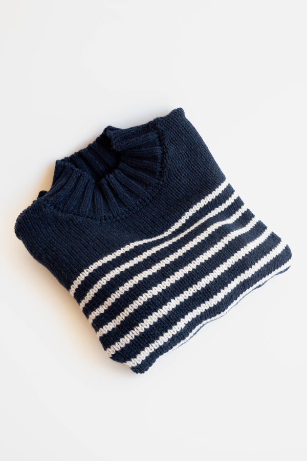 McConnell Breton Stripe Sweater in Navy