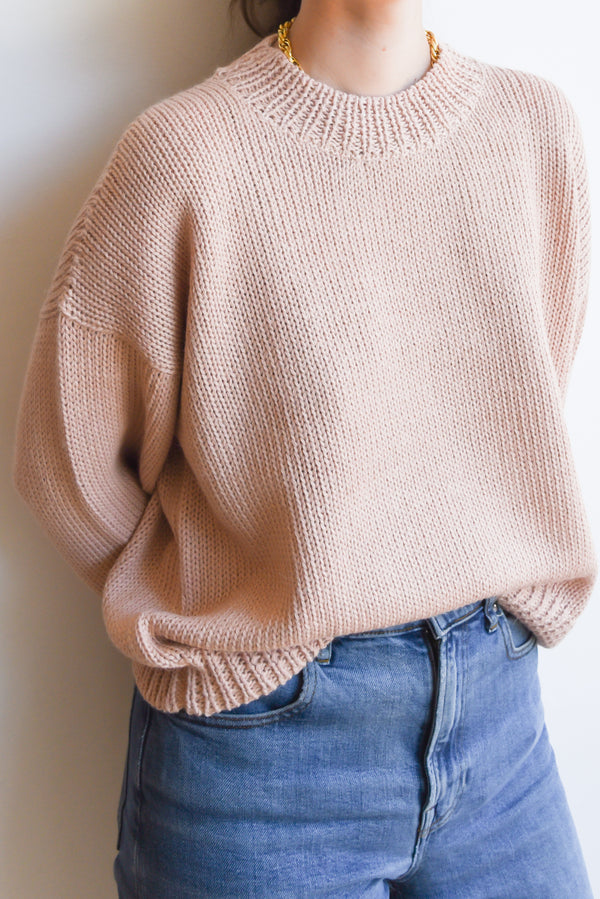 Yanawara Yori Alpaca Sweater in Blush