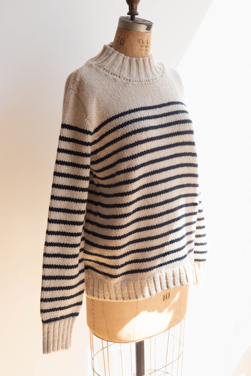 McConnell Breton Stripe Sweater in Ecru + Navy