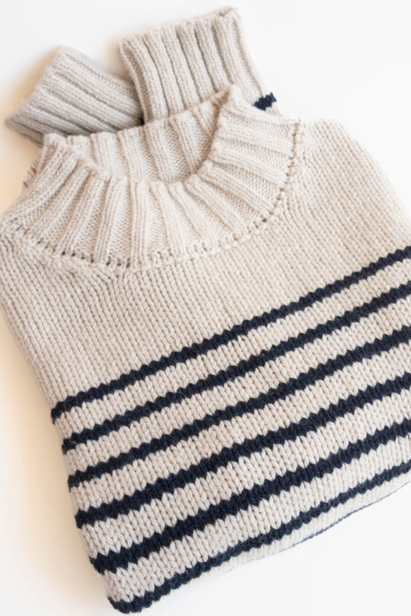 McConnell Breton Stripe Sweater in Ecru + Navy