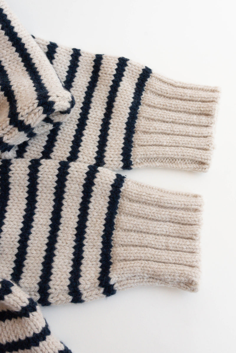 McConnell Breton Stripe Sweater in Ecru + Navy