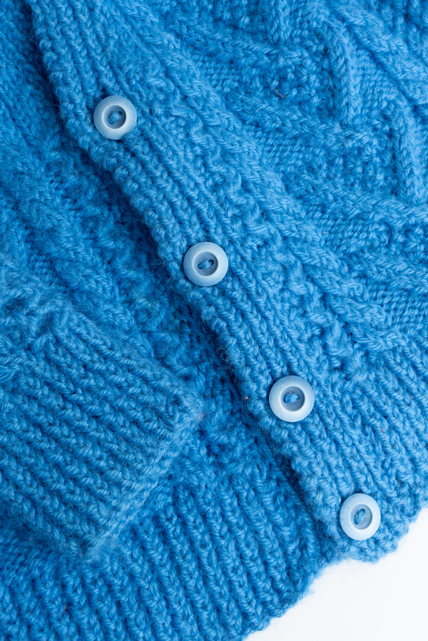 ma51 Blue Cableknit cardigan