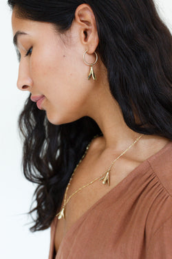 Moon + Arrow Swaying Seed Pod Earring