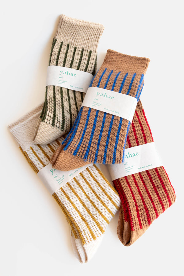 Yahae Mohair Stripes Socks