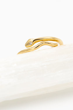 Amanda Hunt River Snake Ring With Diamonds