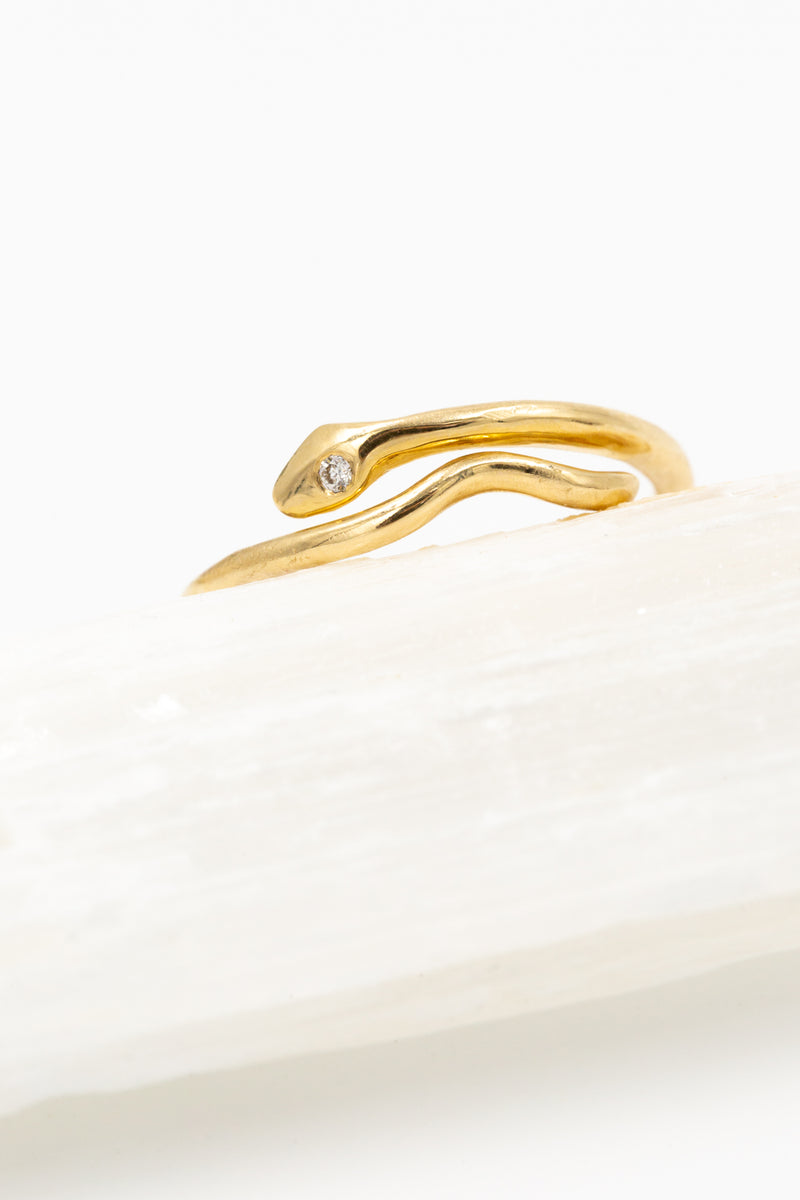Amanda Hunt River Snake Ring With Diamonds