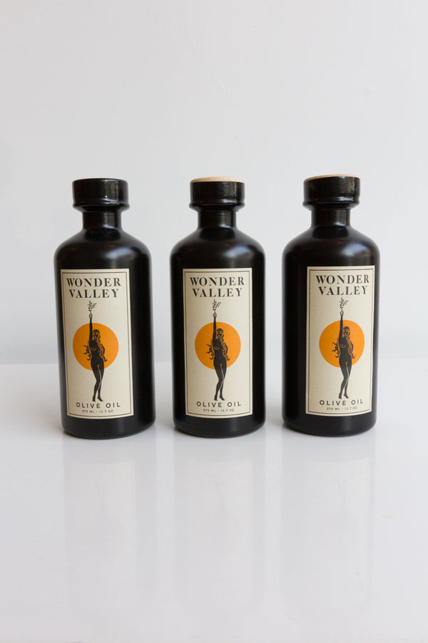 Bottles of Wonder Valley Olive Oil