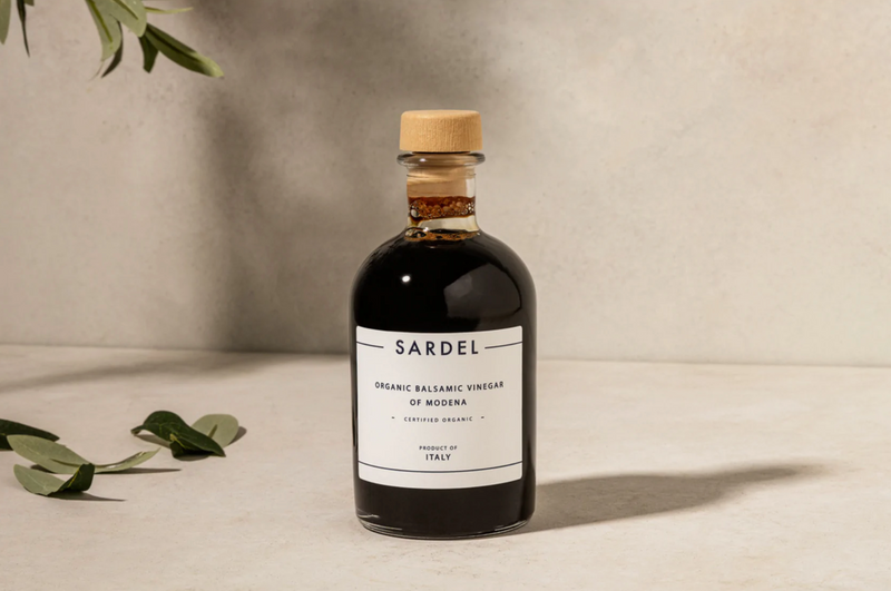 Bottle of Sardel Organic Balsamic Vinegar