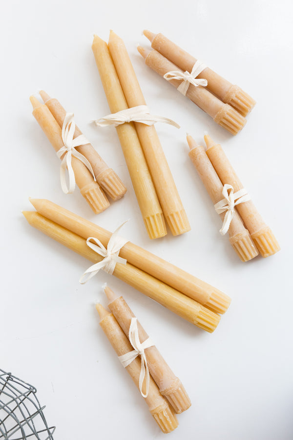 Fredericks and Mae Beeswax Taper Candles