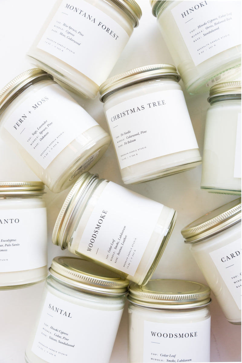 A collection of Brooklyn Candle Studio Minimalist Jar Candles