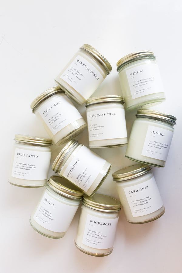 A collection of Brooklyn Candle Studio Minimalist Jar Candles