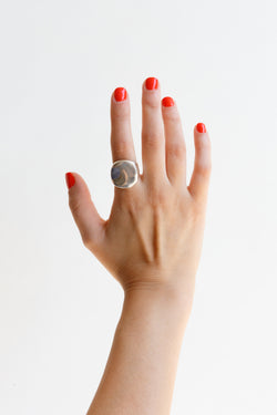 Person wearing a Cashmere Cactus Surya Ring