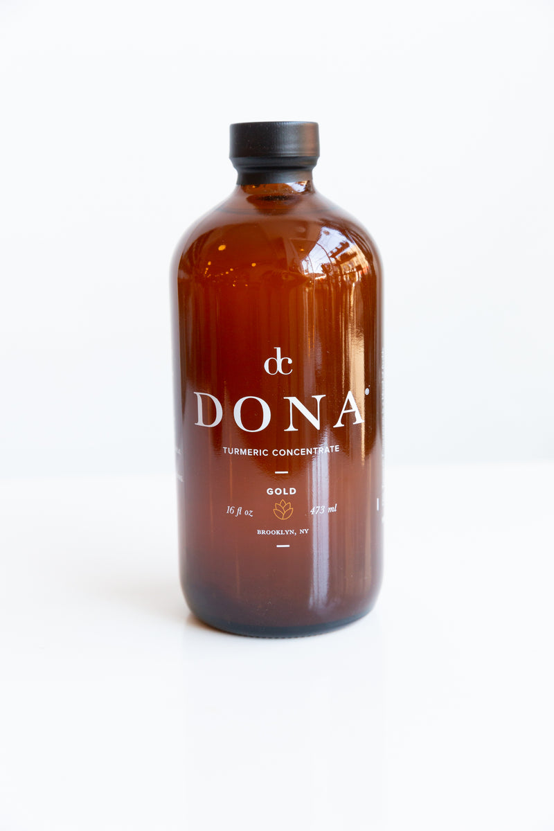 Bottle of Dona Tumeric Concentrate