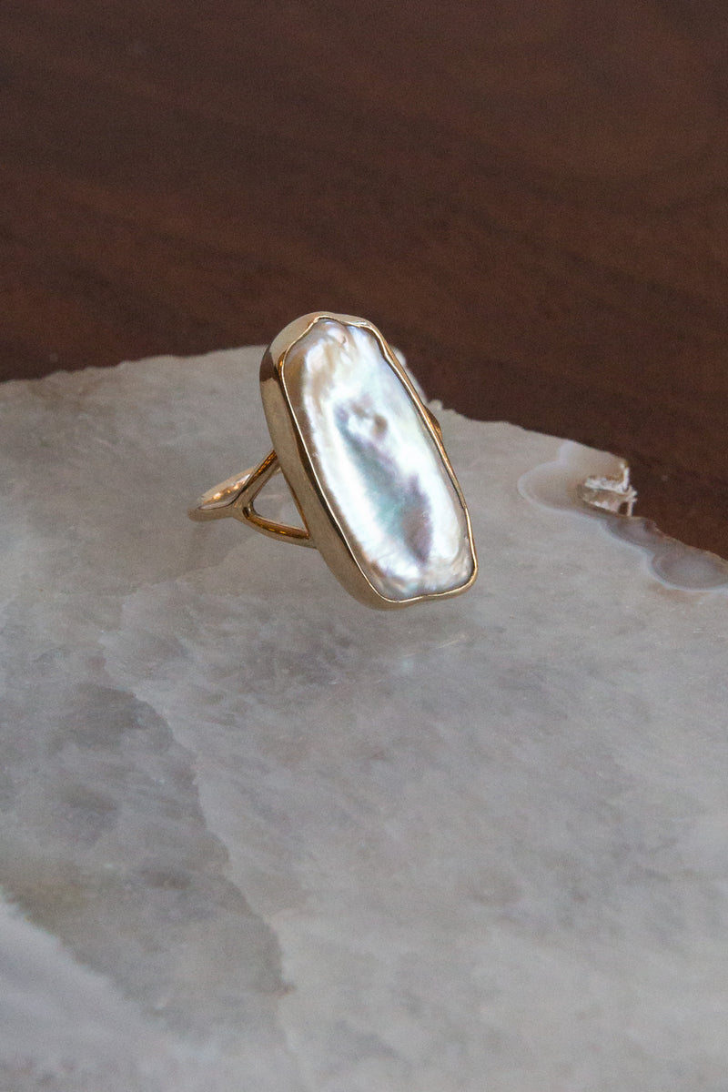 Halcyon Mar Keshi Pearl 14k Gold Ring